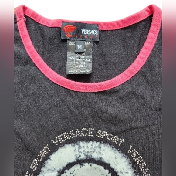 Gianni Versace Black Sport Tee Size M - Picture 7 of 8